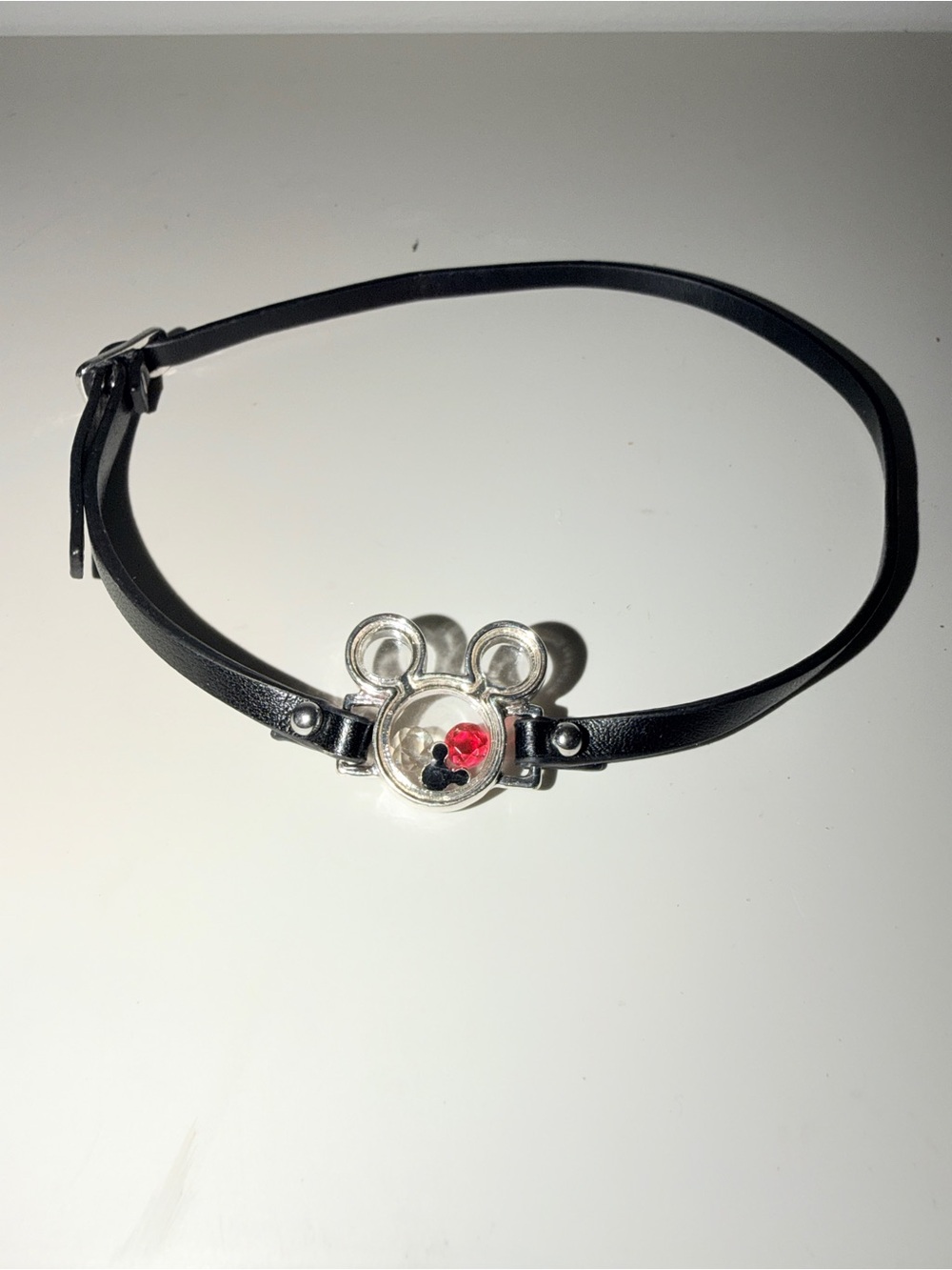 Disney Black Mickey Mouse Choker with Clear & Red Accent - Picture 1 of 2